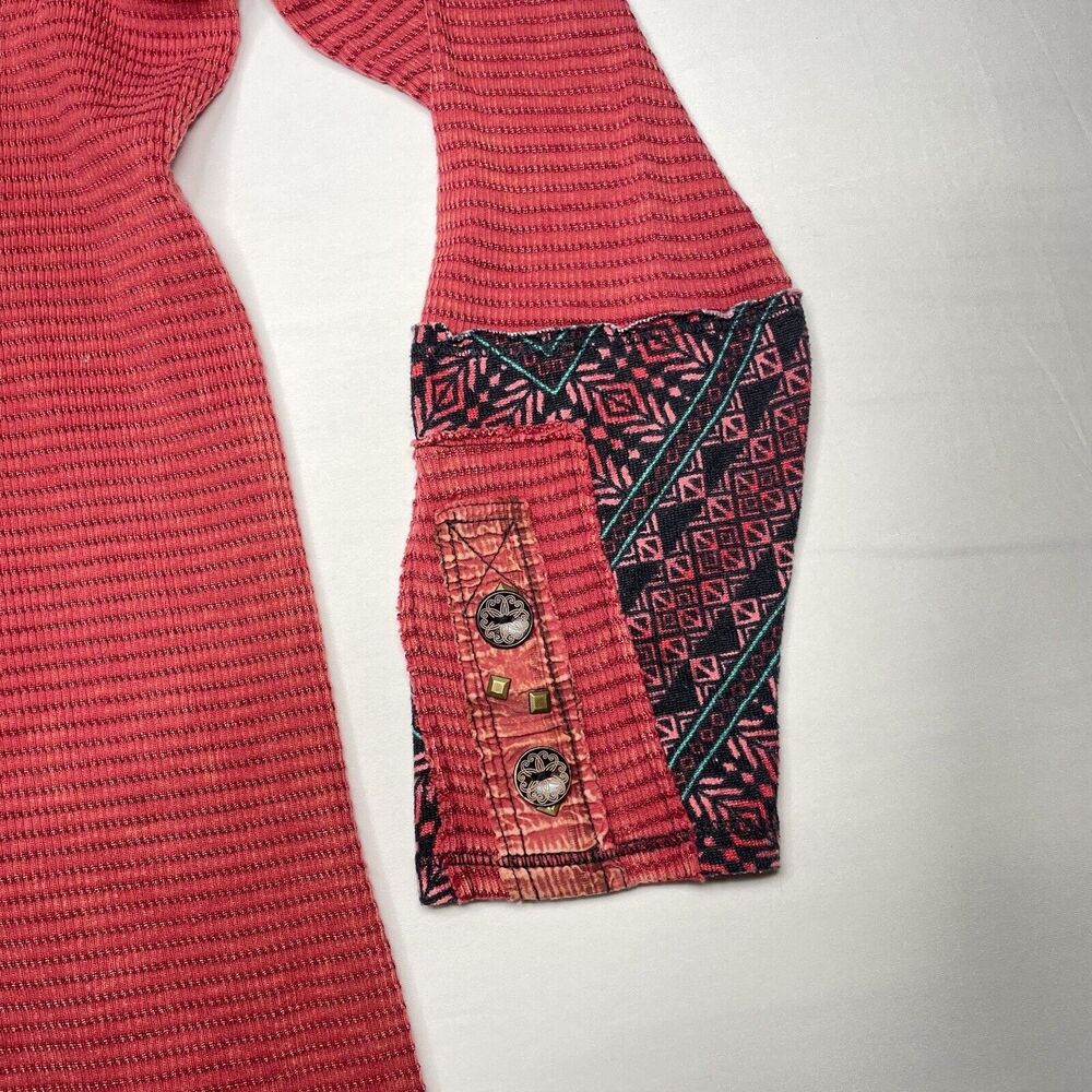 Soft Surroundings Tunic Lagenlook Waffle Knit Wearable Art Statement Sleeve Sz M - Picture 3 of 16